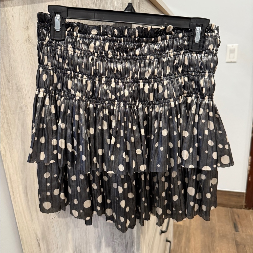 Polka Dot Skirt in Black and White